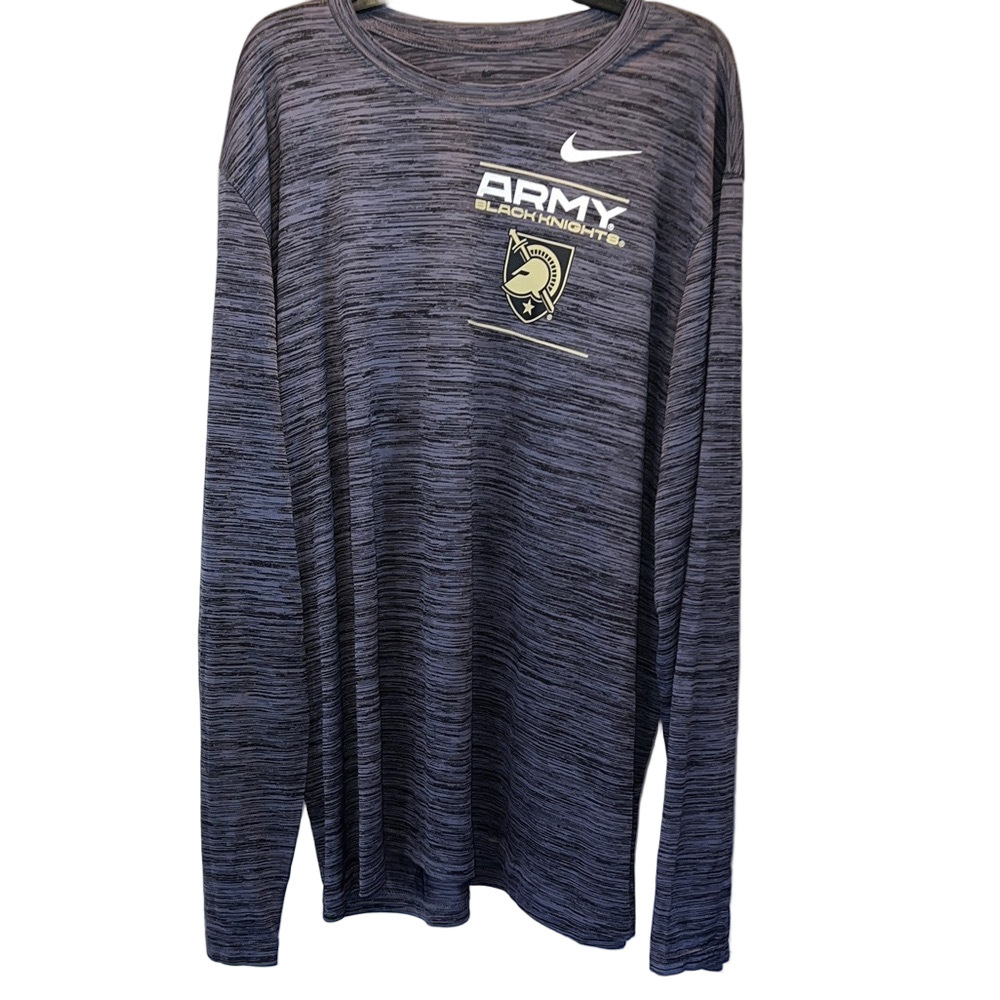 Nike Men's Heathered Black Long Sleeve Tee, Size XL - Picture 1 of 7